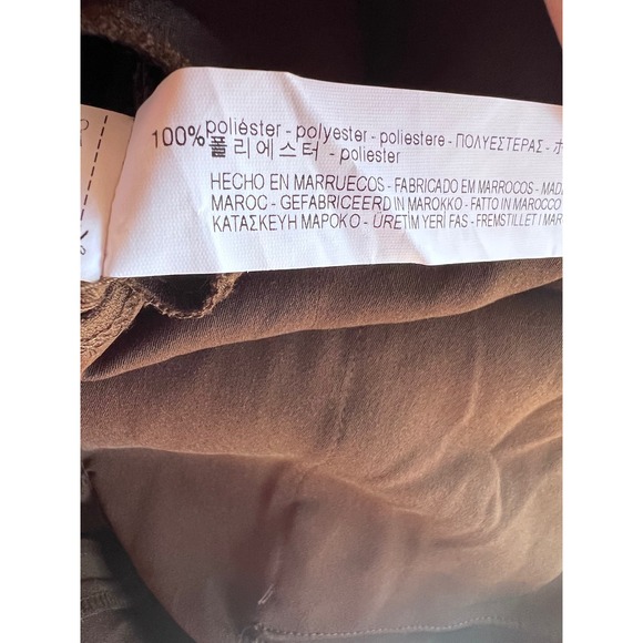 Zara Woman Olive Green Jumpsuit Utility Style Silver Zip Long‎ Sleeve Pockets - Picture 10 of 10